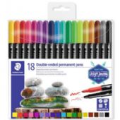 Staedtler dobbelte tusch Pk/18 stk ass. ultrafine/fine