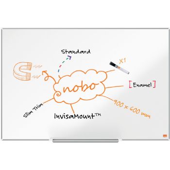 Nobo Impression Pro emaljeret whiteboard 90x60cm hvid