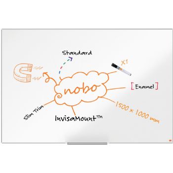 Nobo Impression Pro emaljeret whiteboard 150x100cm hvid