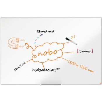 Nobo Impression Pro emaljeret whiteboard 180x120cm hvid