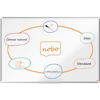 Nobo Premium Plus stål whiteboard 150x100cm hvid