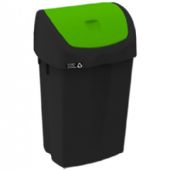 WhiteLabel Nordic Recycle affaldsspand med låg 15 ltr sort/grøn