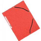 Q-connect A4 elastikmappe i rød
