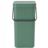 Brabantia 16L affaldsspand med låg & vægbeslag grøn