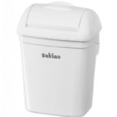Satino affaldsbeholder med låg 8 ltr hvid