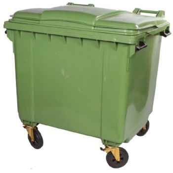 WhiteLabel Skraldecontainer 1000L 1073x1257x1354mm grøn
