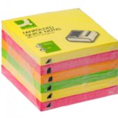 Q-connect Quicknotes med z-fold 6 stk i neon