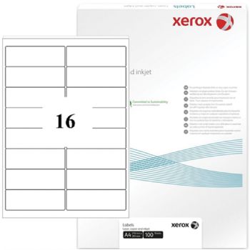 Xerox multietiketter 37x105mm hvid 1600stk