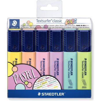 Staedtler Textsurfer Classic 364C pastelfarver 6 stk