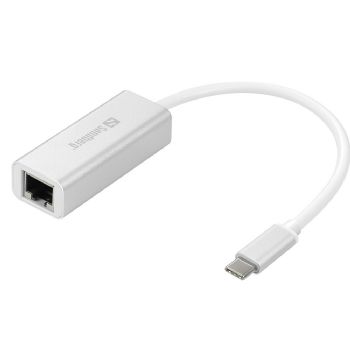 Sandberg USB-C gigabit netværk-kabel hvid