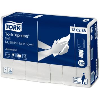 Tork 130288 Xpress Soft håndklædeark 2lags H2 hvid