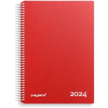 Mayland 2024 24218010 spiralkalender 24x18,5x2,1cm rød
