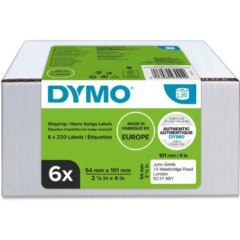 Dymo LabelWriter shippingetiketter 54x101mm hvid 6rl