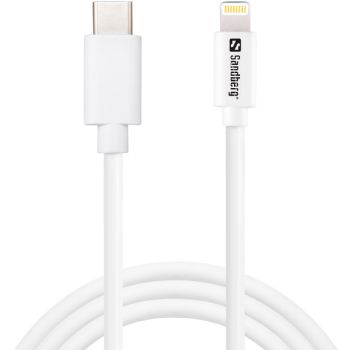 Sandberg USB-C lightning kabel 1m hvid