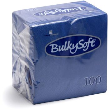 Bulkysoft Bulky Soft 2lags servietter 24x24cm blå 100stk