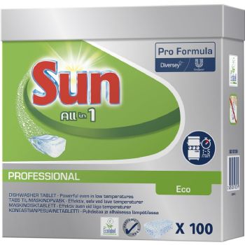 Opvasketabs, opvasketabletter Sun Pro Eco All-in-1 100 stk