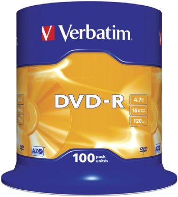 Verbatim 4,7GB 16X DVD-R 100stk