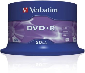 Verbatim 4,7GB 16X DVD+R spindel 50stk