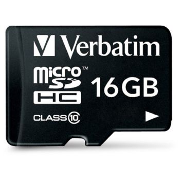 Verbatim 16GB memory card microSDHC + adapter