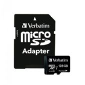 VERBATIM Memory Card 128GB Micro SDHC m/adapter