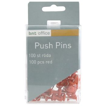 Kortnåle Push-pins æske med 100 stk, Rød