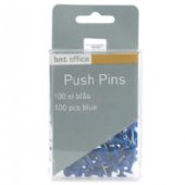 Kortnåle Push-pins æske med 100 stk, Blå