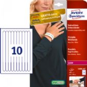 AVERY Etiket armbånd L4000 Hvid 265x18mm 10/ark Pk/10