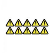 WhiteLabel Advarselsskilt 50mm 'Advarsel' trekant gul