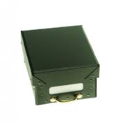 Kartoteksbox med messinghåndtag til 500 kort - A6