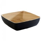 WhiteLabel Frida 2,65L melamin-skål 250x250x75mm sort/træ