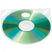 Selvklæbende CD / DVD lommer med flap, Q-Connect, 1 pk. á 10 stk
