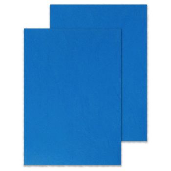 Omslag for- og bagsider Q-Connect m. læderpræg, blå (100)