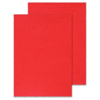 Omslag for- og bagsider Q-Connect m. læderpræg, rød (100)