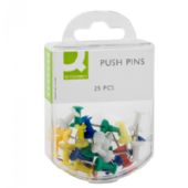 Kortnåle / Push-pin æske med 25 stk. i assorterede farver