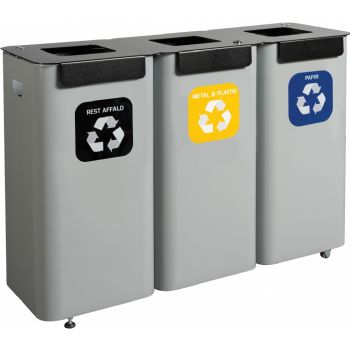 WhiteLabel Modulspande affaldssortering 3x70L