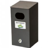 WhiteLabel Batteriboks m/lås t/brugte batterier sort