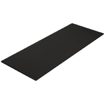 WhiteLabel Bordplade sort linoleum rektangulær, 80x120cm