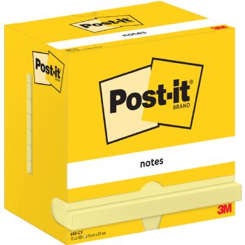 Post-it notes blok 76x127mm gul 12 blk