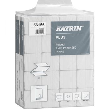 Katrin Plus toiletpapir 23x10,3cm 2-lag hvid 40pk