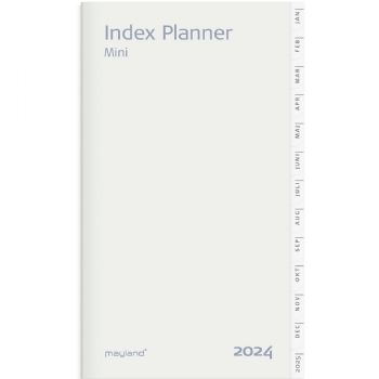 Mayland 2024 24071500 mini indexkalender refill 14x7,5cm hvid