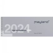Mayland 2024 24134000 uge bordkalender 10x26cm hvid
