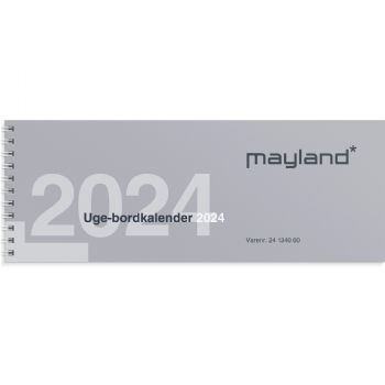 Mayland 2024 24134000 uge bordkalender 10x26cm hvid