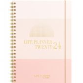 Burde 2024 24227700 Life Planner ugekalender 21,5x16cm pink