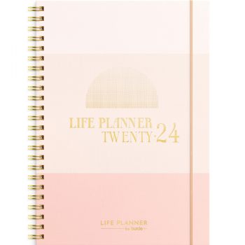 Burde 2024 24227700 Life Planner ugekalender 21,5x16cm pink