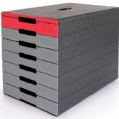 Durable Idealbox skuffekabinet A4 grå/rød