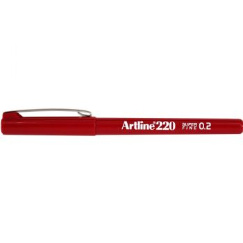 Artline EK220 fiberpen 0,2mm rød