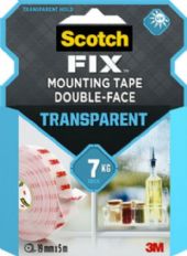 Scotch-Fix transparent mont. tape 19mm x 5m