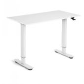 Hæve-sænkebord Flexidesk, Hvid 1200x600 mm 2-ben/Hvid