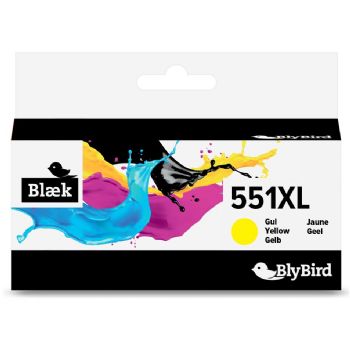 Blybird Blæk CLI-551XL Y Gul