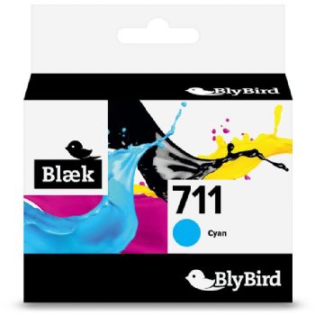 BlyBird 711 CZ130A Cyan Blækpatron, 29 ml